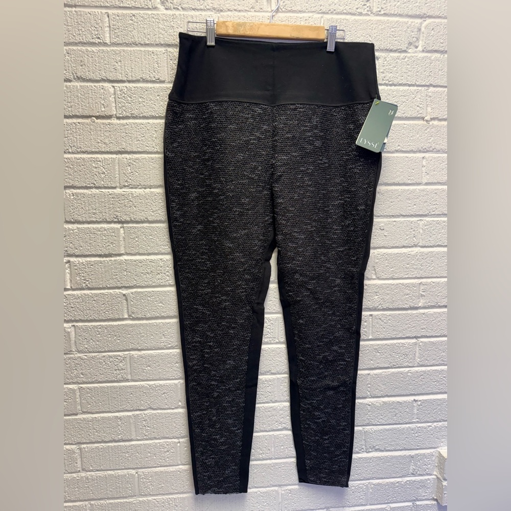 BNWT Lysse Women's Black Textured Leggings XL